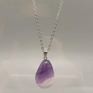 Teardrop Amethyst Necklace, February Birthstone